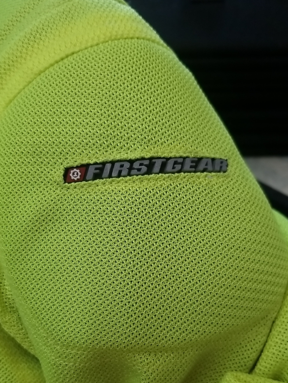 Womwns High-Visibility Yellow & Black Mesh Motorcycle Jacket - Picture 6 of 6